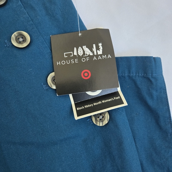 House Of Aama Pull-on Cotton Pants Turquoise Women's Plus Sizes 1X and 3X - Picture 12 of 13